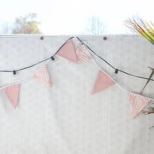 X-Tutorial di cucito per una ghirlanda di bandierine