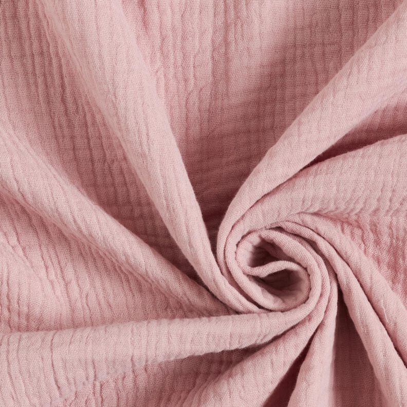 GOTS Mussola di cotone a tre strati – rosa antico chiaro,  image number 4