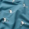 GOTS French terry, felpa estiva Famiglia dei pinguini stampa digitale – colore blu jeans,  thumbnail number 2