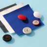 Bottone rivestito, Spigato in cotone – nero,  thumbnail number 2