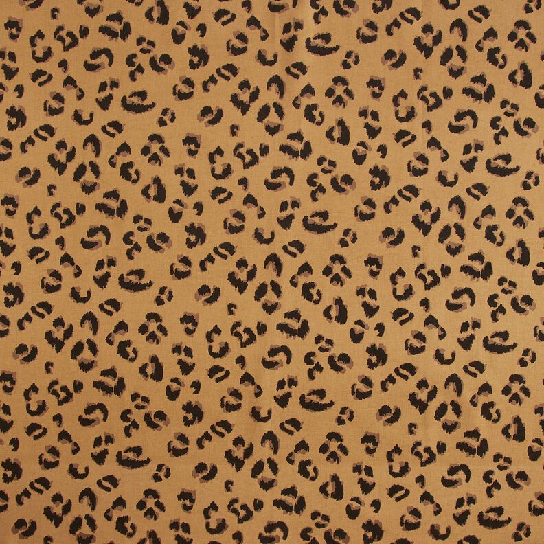 tessuto arredo mezzo panama Motivo leopardato – moca/nero, image number 1