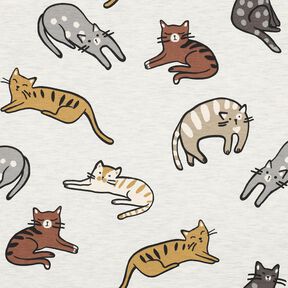jersey di cotone gatti | Poppy Fabrics – naturale/marrone, 