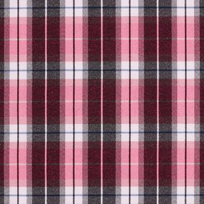 Pantalone elasticizzato a quadri larghi – nero/rosa fucsia acceso, 