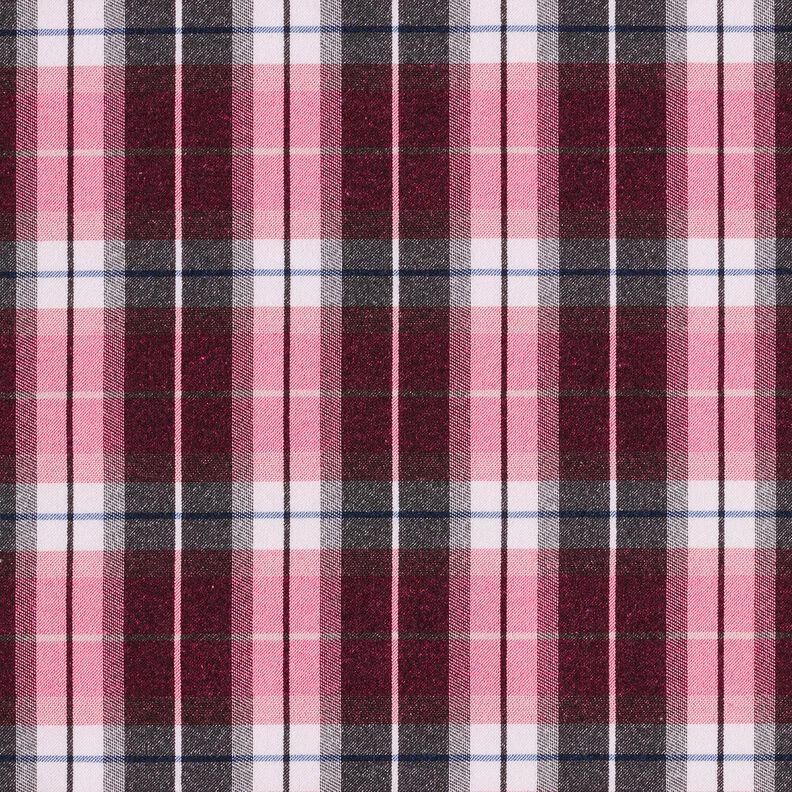 Pantalone elasticizzato a quadri larghi – nero/rosa fucsia acceso,  image number 1