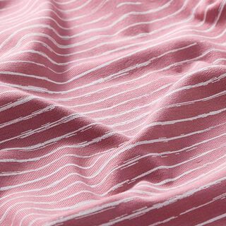jersey di cotone strisce scarabocchiate – rosa anticato, 