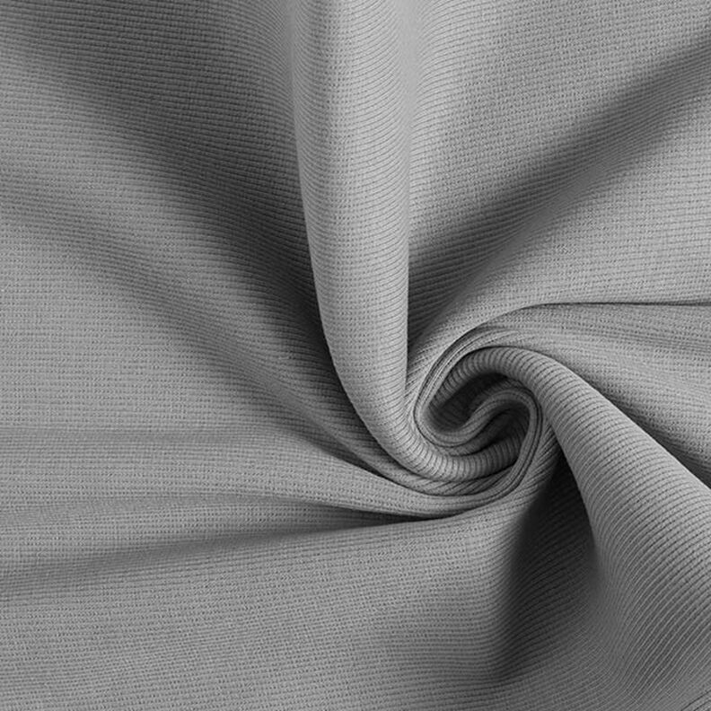 GOTS 2x2 tessuto per polsini | Tula – grigio argento,  image number 1