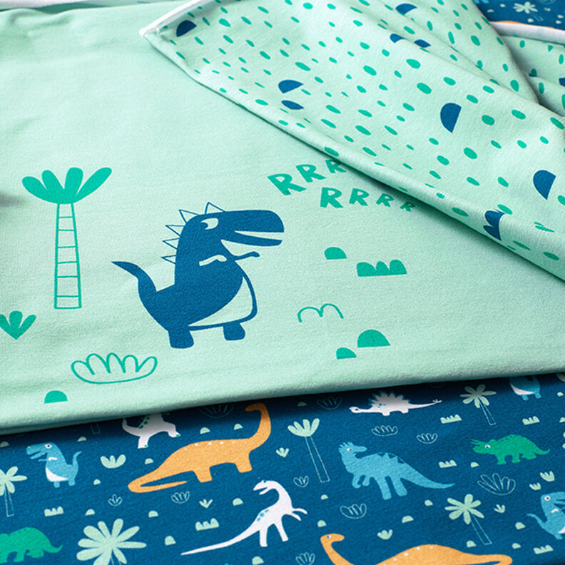 jersey di cotone, il mondo dei dinosauri | PETIT CITRON – petrolio, image number 8