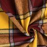 tessuto per cappotti Quadro ruvido – rosso Bordeaux/giallo curry,  thumbnail number 3