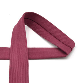 Nastro in sbieco jersey di cotone [20 mm] – rosso Bordeaux, 