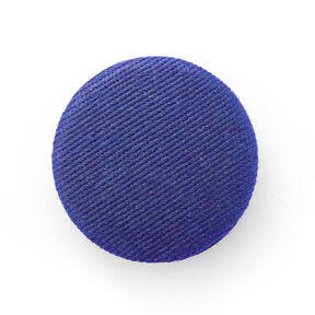 Bottone rivestito, Cotone spigato stretch – blu reale, 