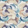tessuto arredo mezzo panama Pianta astratta – blu/rame,  thumbnail number 1