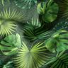 Tessuti da esterni canvas foglie di palma – verde oliva,  thumbnail number 2