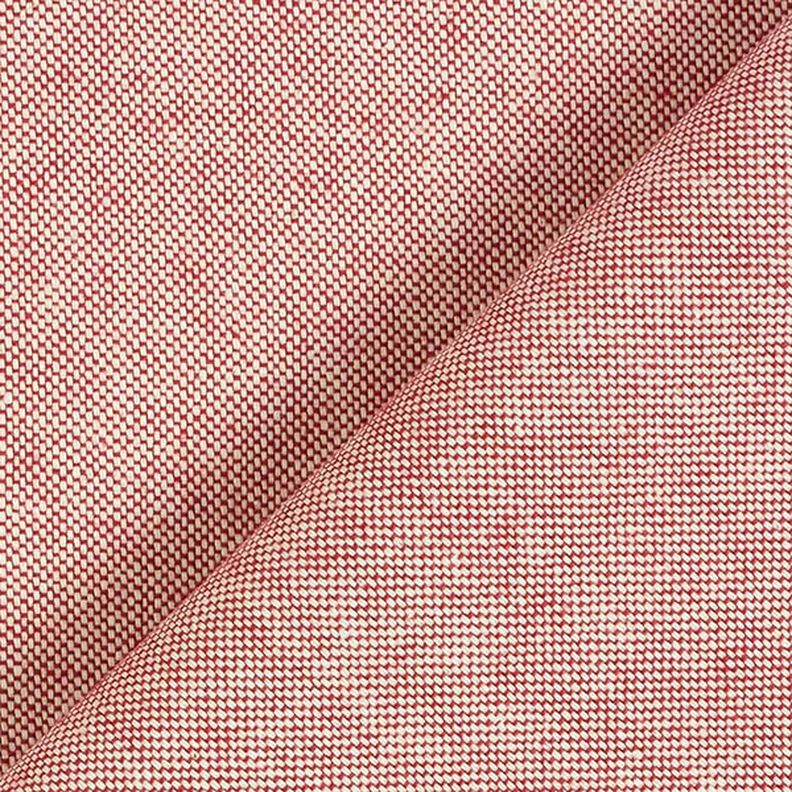 tessuto arredo, mezzo panama chambray, riciclato – rosso carminio/naturale,  image number 3
