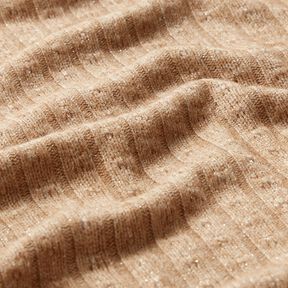 tessuto in maglia Ajour eleganti strisce glitterate – marrone chiaro, 