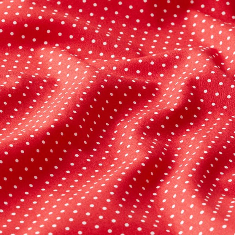 popeline di cotone piccoli pois – rosso/bianco,  image number 2
