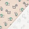 flanella di cotone dinosauri impertinenti | Poppy Fabrics – naturale/verde smeraldo,  thumbnail number 4