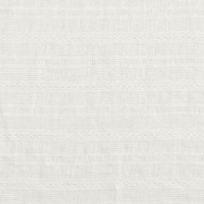 Tessuto leggero per camicetta con righe trasparenti – bianco, 