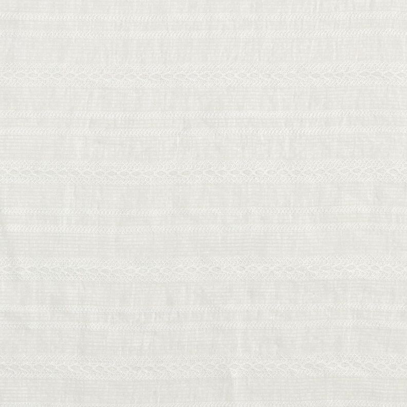 Tessuto leggero per camicetta con righe trasparenti – bianco,  image number 1