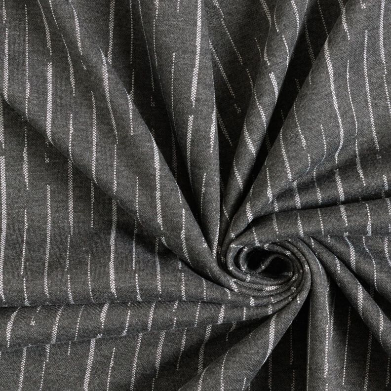 maglia jacquard Righe interrotte – granito/bianco lana,  image number 3