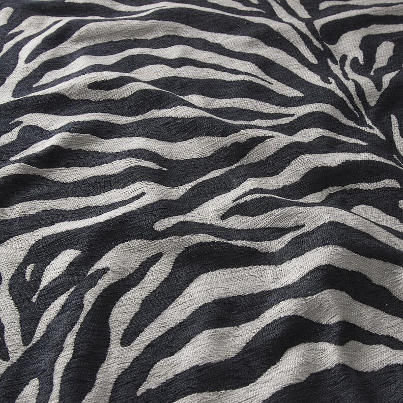 tessuto da tappezzeria Jacquard zebra – nero/grigio, image number 2