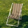 Outdoor Tessuto per sedia a sdraio Righe longitudinali 44 cm – verde scuro/arancione,  thumbnail number 4
