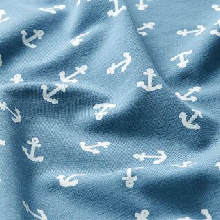 jersey di cotone piccole ancore – azzurro/bianco, 