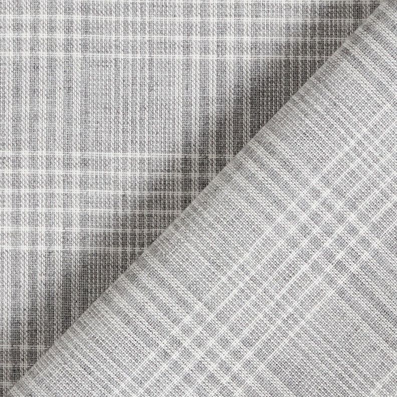 Tessuto in cotone leggero a quadri – grigio chiaro/bianco,  image number 4