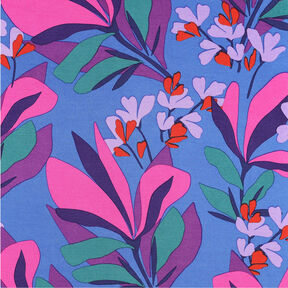 tessuto in viscosa stretch Spring Garden | Nerida Hansen – blu reale/lillà rosso, 