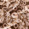 tessuto in cotone cretonne Fiori retrò – verde oliva/rosé,  thumbnail number 2