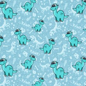jersey di cotone Dinosauri e fossili | Glitzerpüppi – azzurro/menta piperita, 