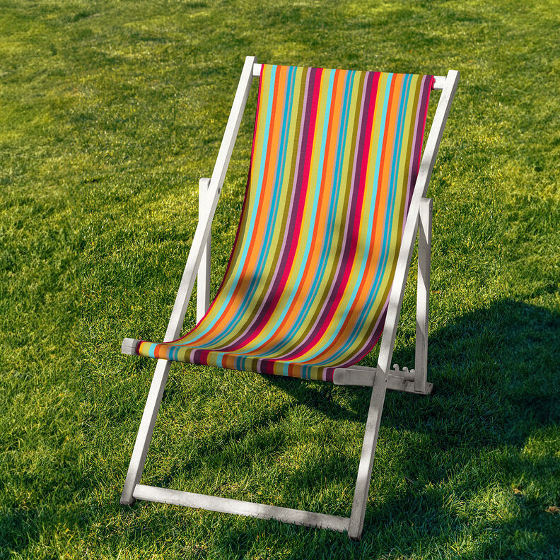Outdoor Tessuto per sedia a sdraio Righe longitudinali 44 cm – bacca/arancione,  image number 5