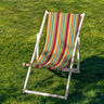 Outdoor Tessuto per sedia a sdraio Righe longitudinali 44 cm – bacca/arancione,  thumbnail number 5