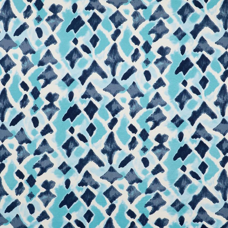 jersey di viscosa Motivo ikat – blu cielo/blu notte, image number 1