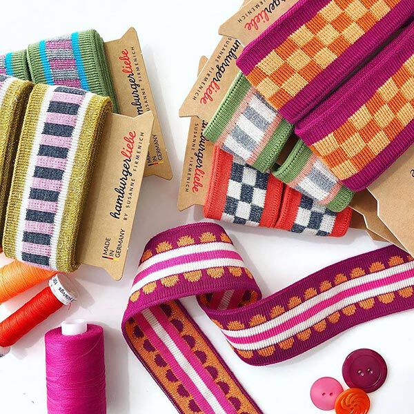 nastri jacquard bio STRIPE ME GLAM  [200 CM | 3,5 CM]  | Albstoffe | Hamburger Liebe,  image number 5
