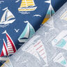 tessuto in cotone cretonne giro in barca a vela – blu oceano/bianco,  thumbnail number 4