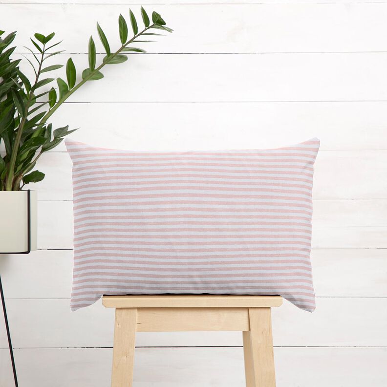 tessuto in cotone cretonne Strisce casual – rosa chiaro/bianco, image number 7