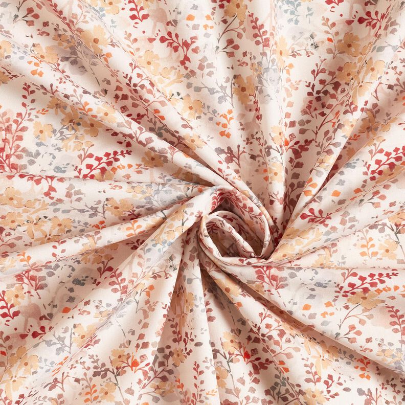 popeline di cotone fini rami autunnali | Katia Fabrics – naturale/rosso carminio, image number 3