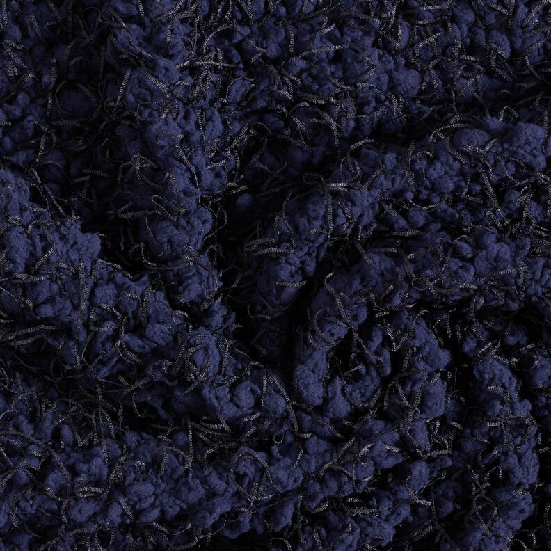 Ecopelliccia con fili a effetto – blu notte,  image number 3