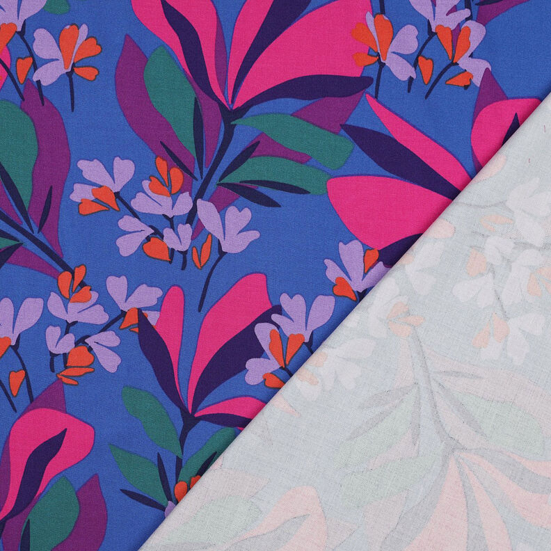 tessuto in viscosa stretch Spring Garden | Nerida Hansen – blu reale/lillà rosso,  image number 4