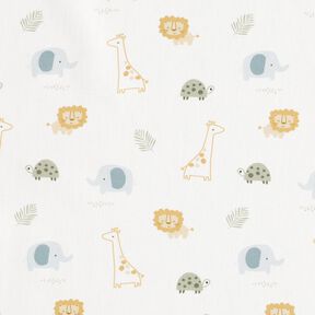 popeline di cotone Baby animali della giungla – avorio, 