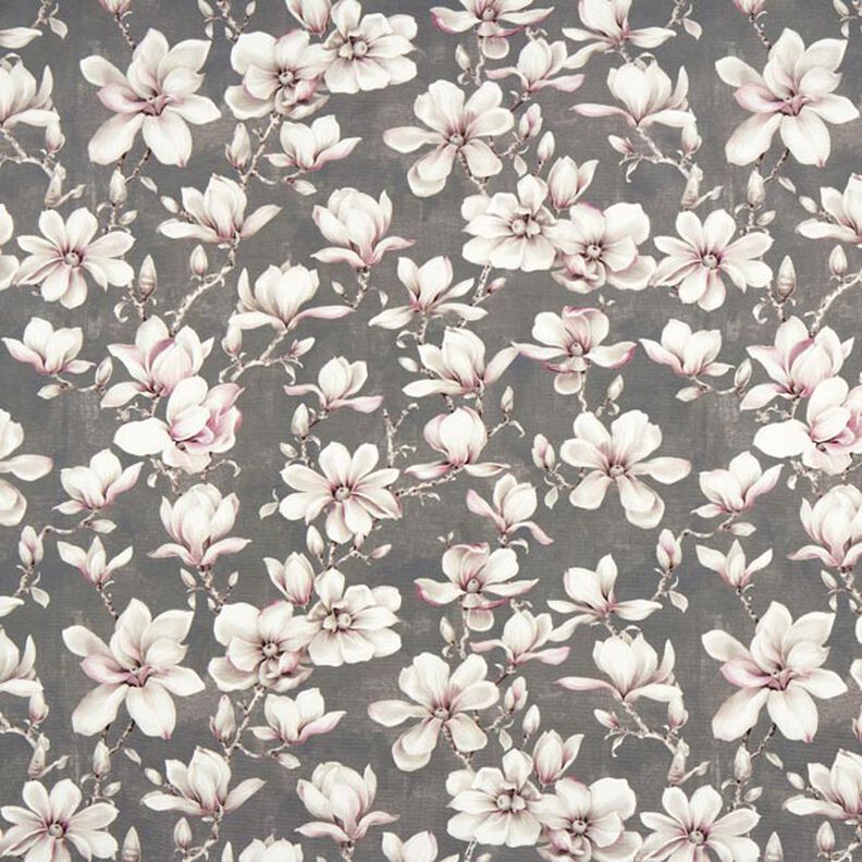 Tessuti da esterni canvas magnolie – grigio,  image number 1