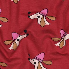felpa estiva cane con cappello | Poppy Fabrics – rosso scuro/pink, 
