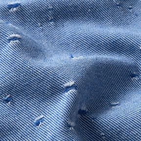 Tessunto Denim misto cotone look distrutto – blu reale, 