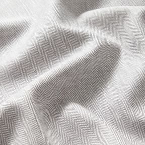 misto lino-cotone, spina di pesce &ndash; argento, 