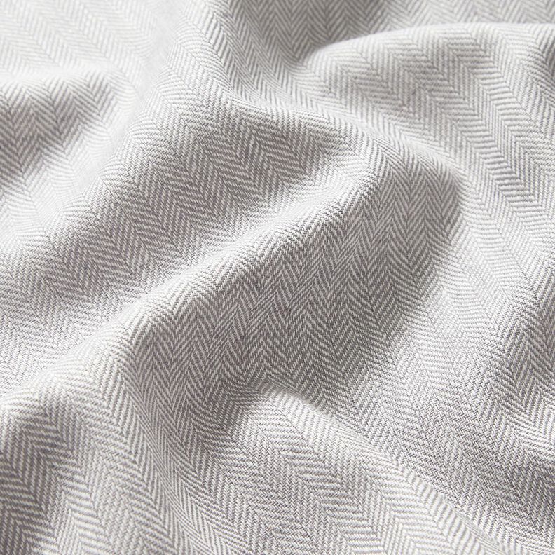 misto lino-cotone, spina di pesce – argento,  image number 2