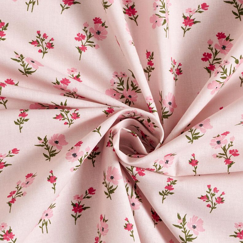 tessuto in cotone cretonne Mini boccioli – rosé/rosa fucsia acceso,  image number 3
