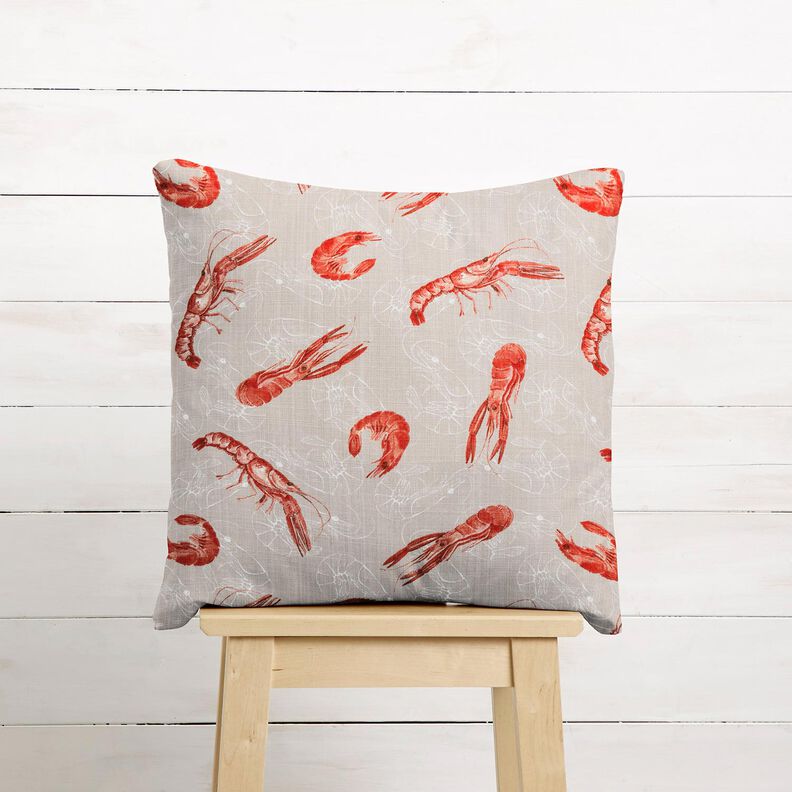 tessuto arredo panama Granchio – anacardo/rosso fuoco, image number 7