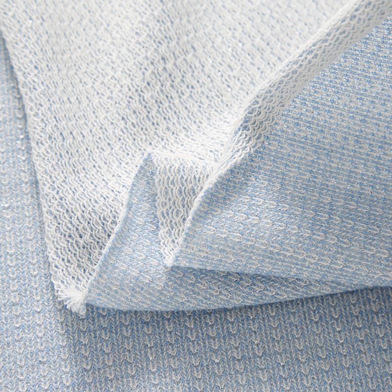 Terry francese glitterato – azzurro,  image number 3