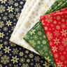 tessuto in cotone popeline Cristalli di neve – blu notte/oro,  thumbnail number 5