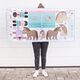 HORSE LOVE Cut & Sew, taglio di tessuto in cotone con cavalli [ 80 x 155 cm ] | Kullaloo,  thumbnail number 4